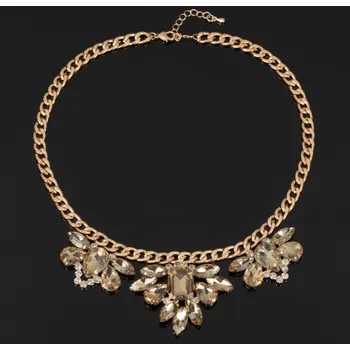 Náhrdelník B-TOP Dámský krystalový náhrdelník Gold Crystal