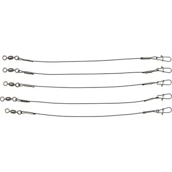 Drátěné návazce Kinetic Pike Leaders Black 15 cm