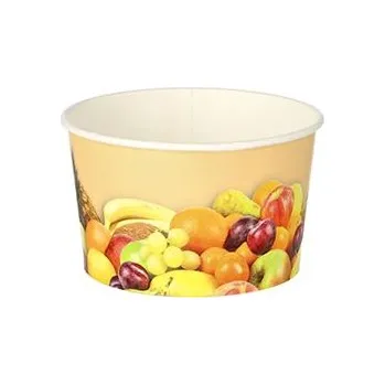 Jednorázové nádobí Papstar Miska na zmrzlinový pohár To Go 125ml- ovoce, 200ks
