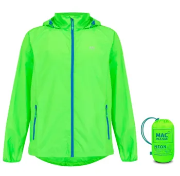 Dámská větrovka Mac In A Sac Origin Packable Waterproof Jacket Neon Green XL