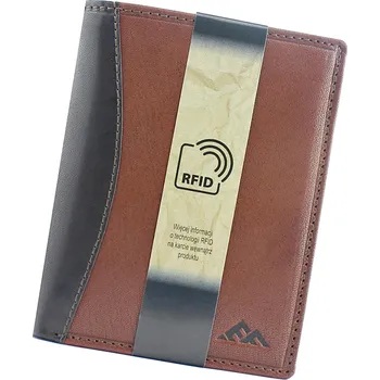 Pánská kožená peněženka EL FORREST 544-21 RFID hnědá / černá