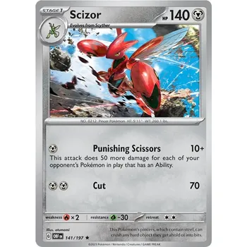 Karetní hra Scizor 141/197 - Obsidian Flames Typ karty: Holo