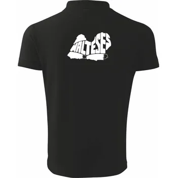 Pánská košile Maltézský psík - Polokošile pánská Pique Polo 203 - 5XL ( Černá )