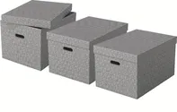 Esselte Home 628287 úložné krabice šedé L 3 ks