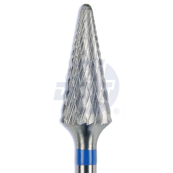 Příslušenství k frézce tvrdokovová fréza Cross Cut, plamen, břichatý, špičatý, křížový břit standard | do násadce | 500 104 257 190 060