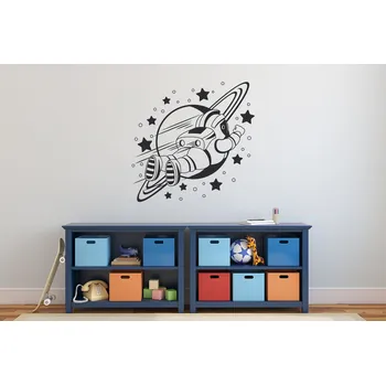 Samolepící dekorace Lepy.cz Samolepka na zeď Astrounaut Velikost (šířka x výška): 55x53cm, Barevná varianta: Tmavě modrá