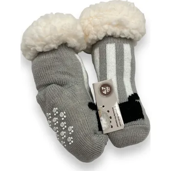 LookeN Chlapecké šedé zateplené ponožky 01 Barva: Šedá, Velikost: 12-24
