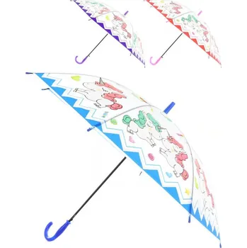 Deštník Deštník dětský jednorožci 67x86cm vystřelovací 3 barvy