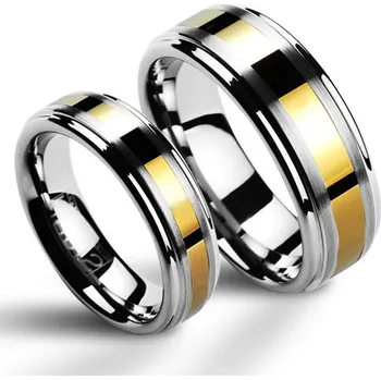 Prsten NUBIS® Dámský snubní prsten wolfram, šíře 6 mm, vel. 60 - velikost 60 - NWF1024-6-60