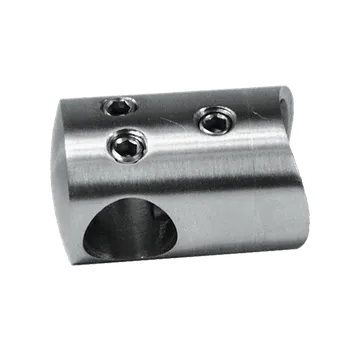 Zábradlí Držák tyče spojovací o 12 mm přechodný na trubku o 42,4 mm (30x22 mm), broušená nerez K320