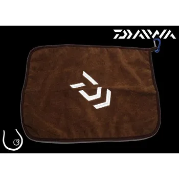 Podběrák Rybářský ručník Daiwa Brown s karabinou