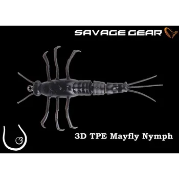 Umělá nástraha SAVAGE GEAR 3D TPE Mayfly Nymph #04 Black