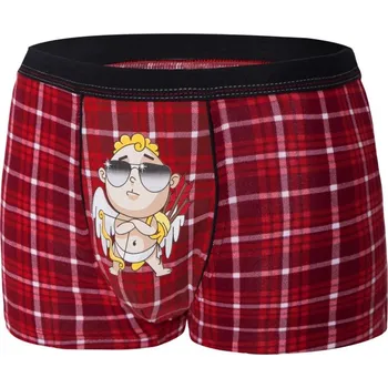 Pánské spodní prádlo Pánské boxerky 010/64 Cupid - CORNETTE Červená S