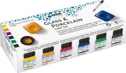 Kreul Sada barev na sklo a porcelán CLEAR 6 x 20 ml