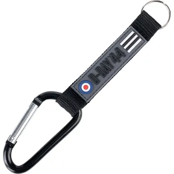 Karabina s klíčenkou Fostex D-Day RAF - černá-šedá