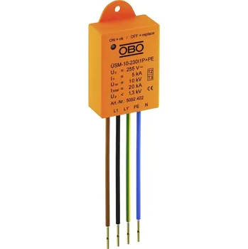 Elektrická zásuvka OBO Bettermann 5092422 ÜSM-10-230I1P+PE modul s přepěťovou ochranou 5 kA 1 ks