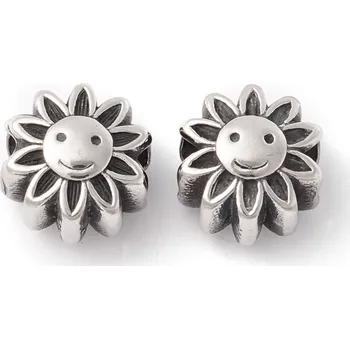 Dětské navlékací korálky Nerezový korálek květina