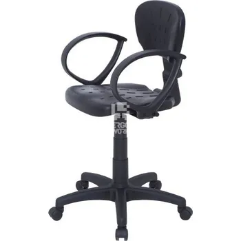 Nízká laboratorní židle LK Standard s područkami, permanentní kontakt