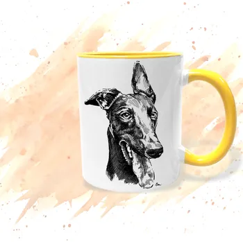 Hrnek - Greyhound - Anglický chrt Barva: Žlutá