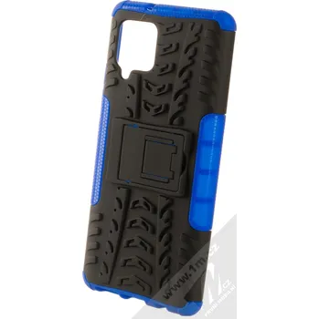 Pouzdro na mobilní telefon 1Mcz Tread Stand odolný ochranný kryt se stojánkem pro Samsung Galaxy A42 5G modrá černá (blue black)