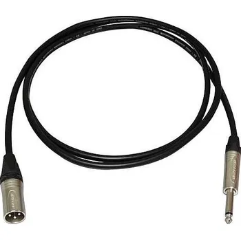 Příslušenství ke zvukové technice Bespeco NCMM300 (Kvalitní kabel XLR (male) - jack (mono), konektory Neutrik , délka kabelu 3 m)