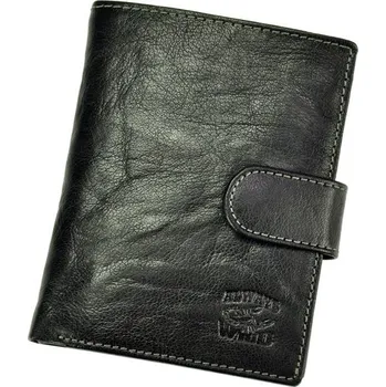 Peněženka černá pánská kožená peněženka Always Wild N4L-BC se štírem na upínku