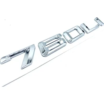 Znak automobilu 760Li nápis starý styl - chromový