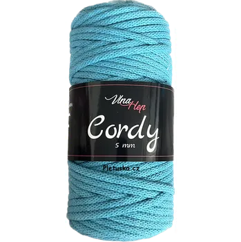 Příze Cordy 5 mm tyrkysová 8127