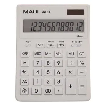 Kalkulačka Kalkulačka "MXL 12", bílá, stolní, 12 číslic, MAUL 7267002