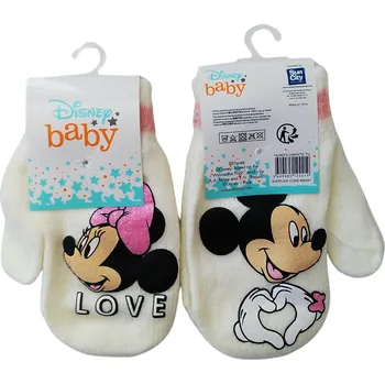 Čepice SUN CITY Palcové úpletové rukavice MINNIE baby krémové