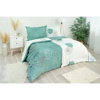 Povlečení Stanex Ložní povlečení bavlněné Nicole (LS257) ROZMĚR: 140x220 cm + polštář (90x70 cm), Zapínání: Zip