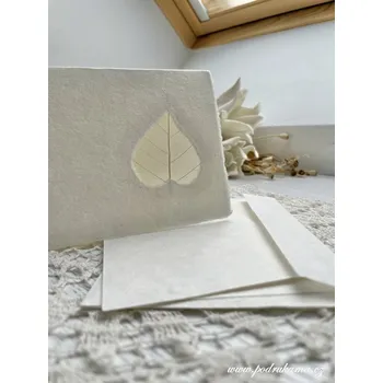 Olino Paperworks Int BV Přání z ručního papíru s Bódhi listem