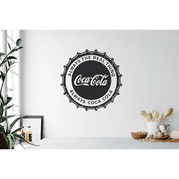 Samolepící dekorace Lepy.cz Samolepka na zeď Coca Cola Velikost (šířka x výška): l15x115cm, Barevná varianta: Černá