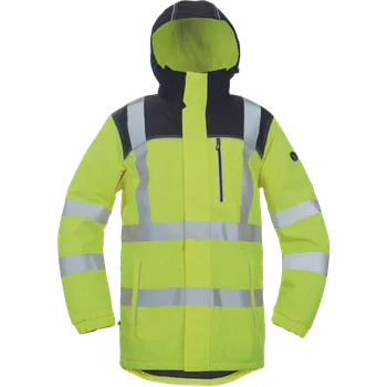 Pracovní oblečení Cerva zateplená zimní HI-VIS bunda KNOXFIELD HVPS ,červená,vel.XS