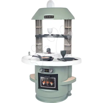 Hračka Kuchyňka s mechanickým zvukem Nova Kitchen Smoby v minimalistickém designu s 13 doplňky výška 78 cm