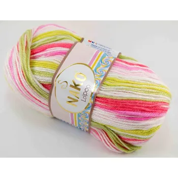 Příze Příze Lolipop - růžovo bílo zelená 81117