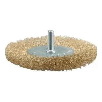 Drátěný kartáč Toya Kartáč drátěný boční s nástavcem do vrtačky 100 mm pomosazený drát