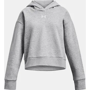 Dívčí mikina Dívčí mikina Under Armour UA Rival Fleece Crop Hoodi 1379517-012 Šedá YLG