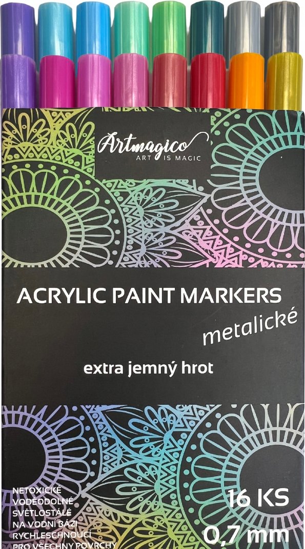 Artmagico Acrylic marker white with fine tip 1 mm - Artmagico
