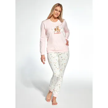Dámské pyžamo Cornette pyžamo dámské 467/343 FALL - růžová, S (Dámské pyžamo dlouhé)