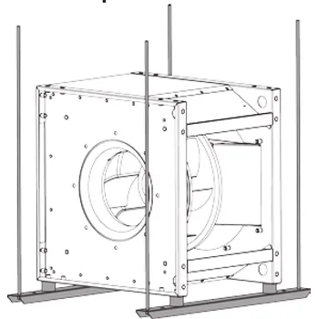 RFU-500-NOS-AKV2 nosník pro průmyslový radiální ventilátor Alteko RFU
