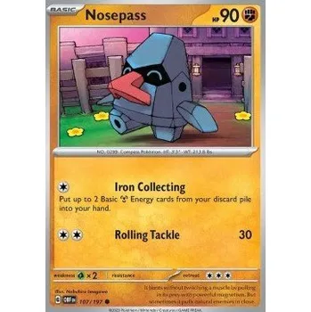 Sběratelská karetní hra Pokémon OBF 107/197 Nosepass - Obsidian Flames Stav: Near Mint, Verze: REVERSE HOLO