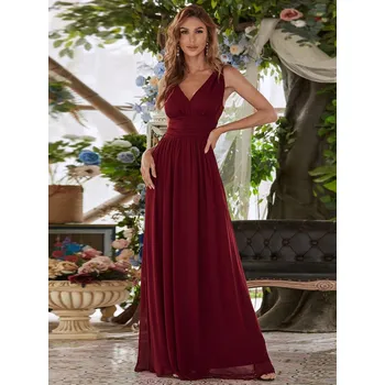 Dámské šaty Ever Pretty plesové šaty vínové 9016 Velikost: 5XL / 50 / 18 / 22