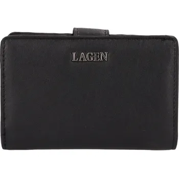 Peněženka Lagen dámská peněženka kožená 160822 - ČERNÁ-BLK + doprava zdarma