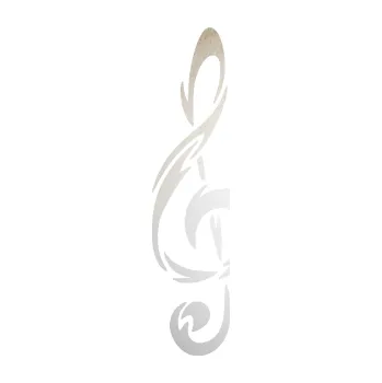 Samolepící dekorace SAMOLEPKA Houslový klíč 002 (82 - odrazková reflexní bílá) NA AUTO, NÁLEPKA, FÓLIE, POLEP, TUNING, VLASTNÍ TEXT, TISK, AUTOSAMOLEPKY.cz, POLEPY, OBRÁZEK, LOGO, SAMOLEPKY