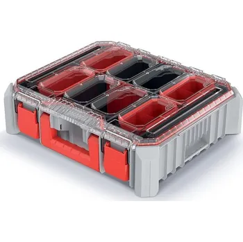 Organizér CEBLOCCK BRIDGGE II 44,5 x 36,8 x 12,2 cm šedo-červený