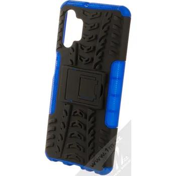 Pouzdro na mobilní telefon 1Mcz Tread Stand odolný ochranný kryt se stojánkem pro Samsung Galaxy A32 5G, Galaxy M32 5G modrá černá (blue black)