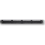PP-112 24P/C5E - černá - 19" patch panel, 1U, 24x RJ45 CAT5E UTP