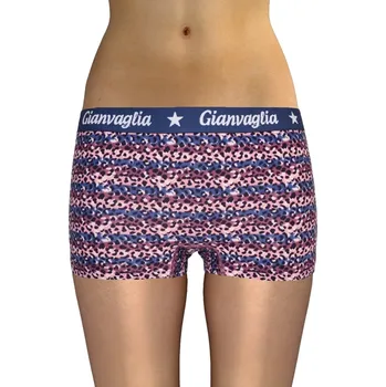 Kalhotky Gianvaglia Dámské boxerky Leopard Barva/Velikost: lékořice / M/L