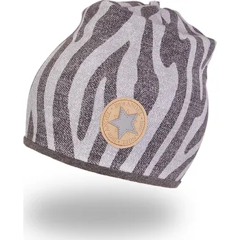 Čepice Little Angel Čepice podšitá Outlast® - šedočerný vzor/tm.šedý melír Velikost čepic: 5 | 49-53 cm